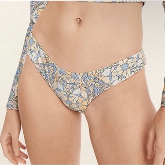 NWT J. Crew Active Curved Waist Cheeky Bikini Bottom Kaleidoscope Print Sz 2X - Picture 2 of 15